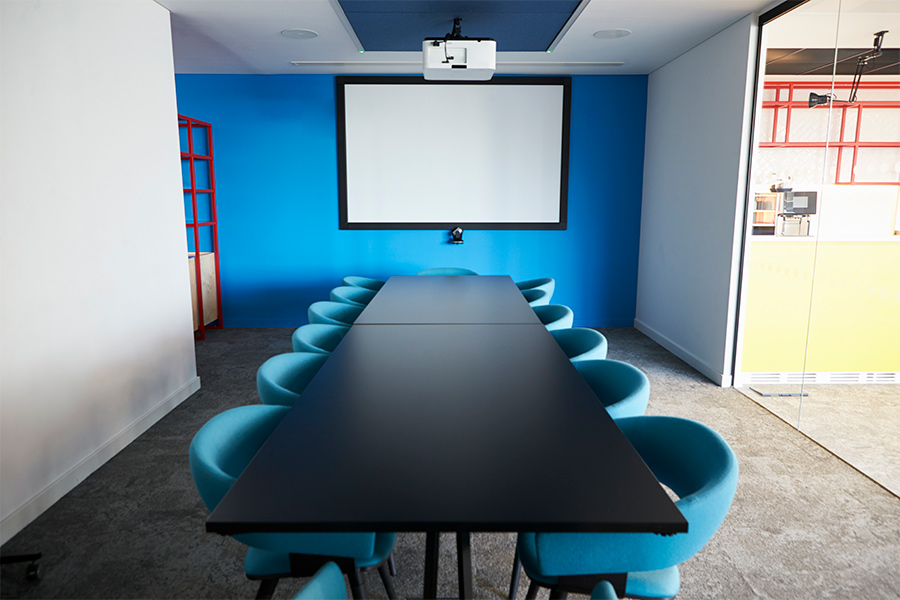 conference room with screen lafayette in